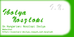 ibolya noszlopi business card